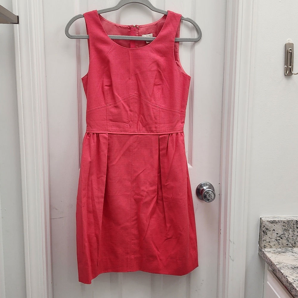 J. Crew Vibrant Pink Mini Dress,  Sleeveless, Pre-owned   Sz 2